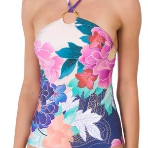 Trina Turk Opulent Bandini Top W/ Removable Bra Cups And String Tassels NWT